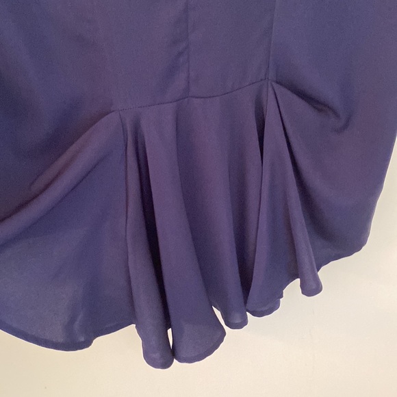 Michael Kors navy blue top size 10 with gold detailing around neck and train - Picture 11 of 13